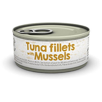 Naturea Wet Tuna Filets Mussels vådkost til kat | Køb her