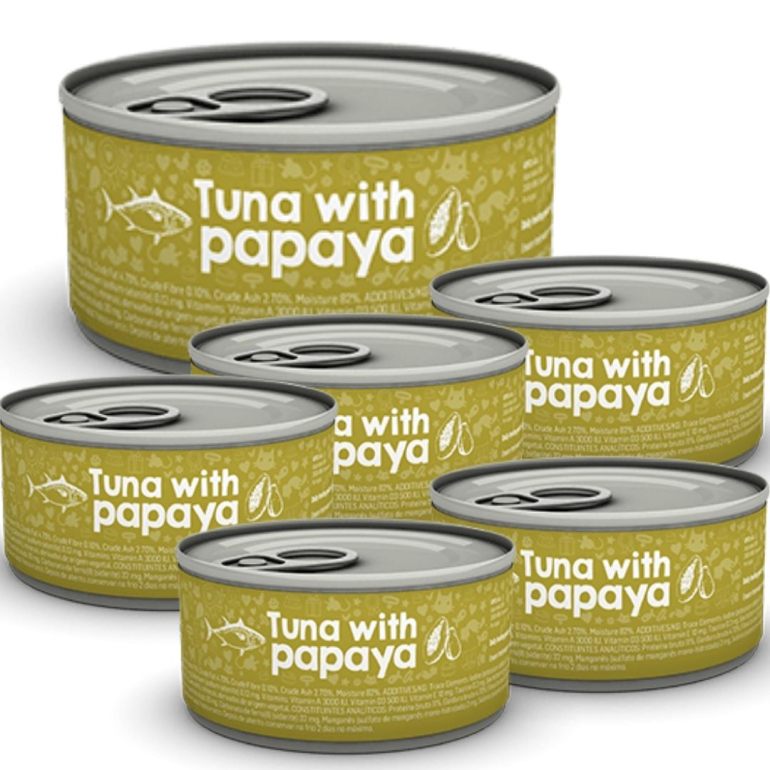 Naturea Tuna with Papaya vådfoder til katte, køb 6 dåser betal kun for 5